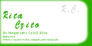 rita czito business card