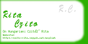 rita czito business card